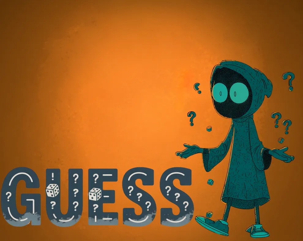 Guess — character hero card
