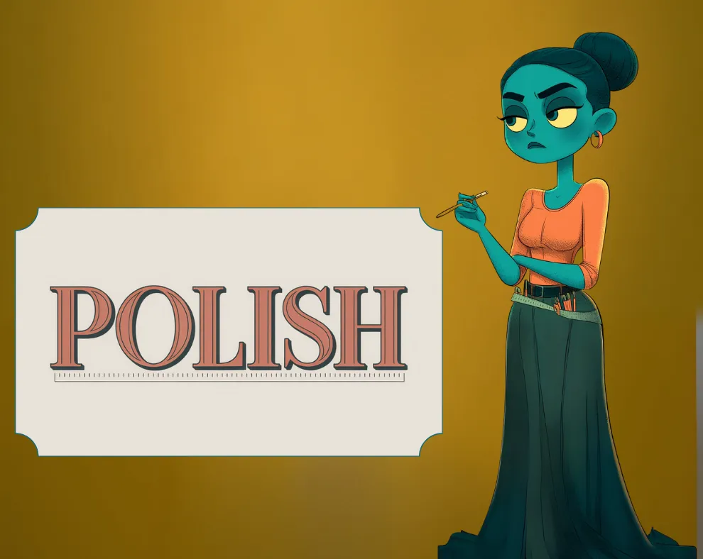 Polish — character hero card